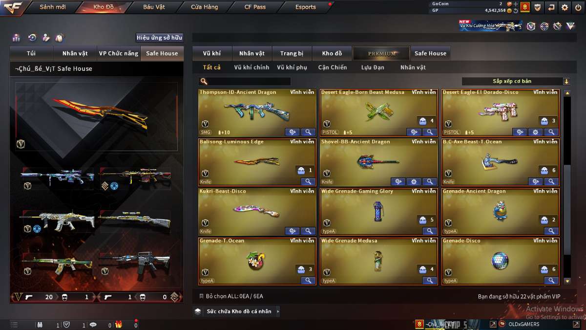 shop acc cf uy tin gia re